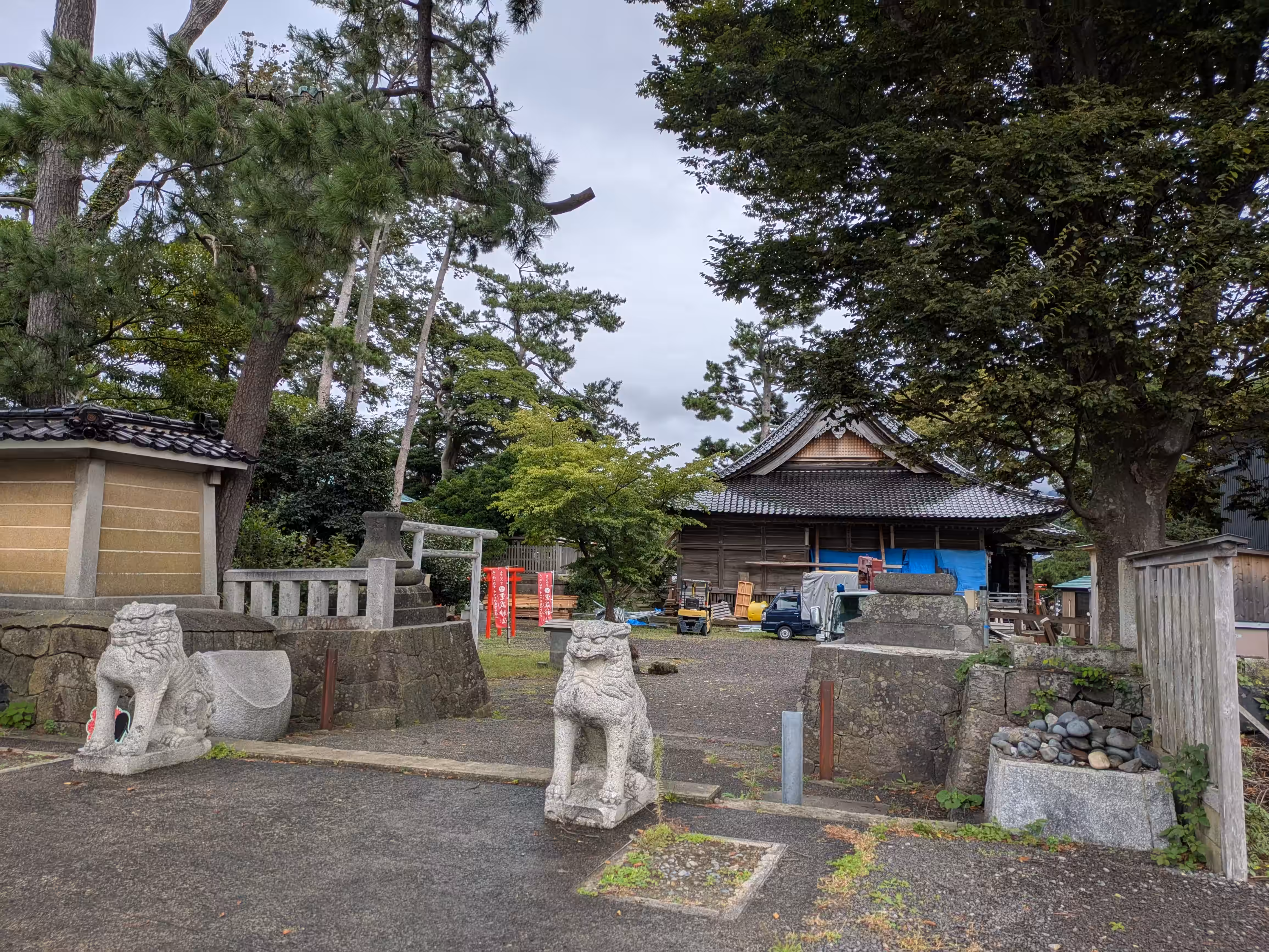 The Juso Shrine under reconstruction after the 2024 Noto Earthquake